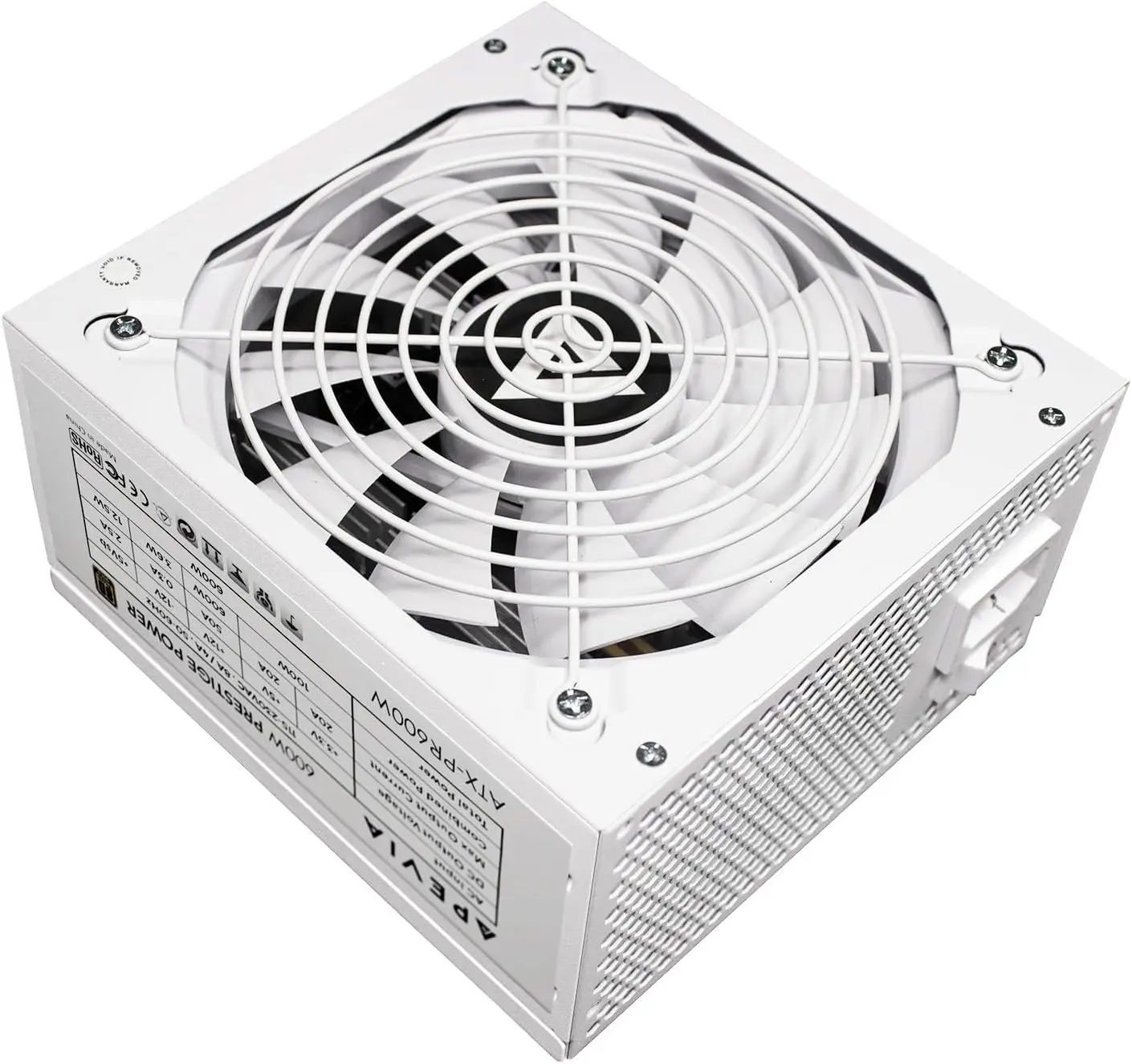 ATX-PR600W-WH Prestige 600W 80+ Gold Certified, RoHS Compliance, Active PFC ATX Gaming Power Supply White