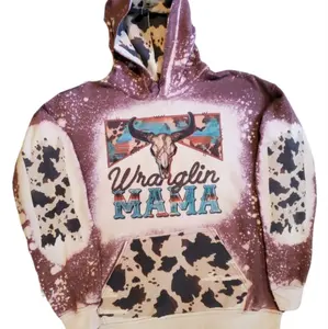 Wranglin Mama Bleached Hoodie