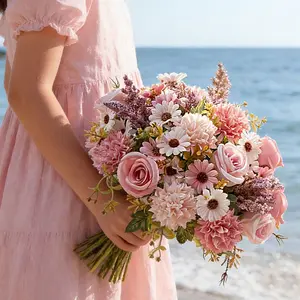 High-Quality Plastic Spring Easter Valentine Wedding Home Decor, Maintenance-Free Party Table Centerpieces, Decorative Leaves, Floral Arrangement