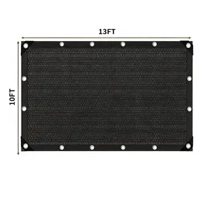 2026-90% Black Shade Cloth 10ft X13ft Sunblock Shade Net Mesh Shade Net with Taped Edge for Plant Cover Greenhouse Garden Flower Canopy And Sunshade Outdoor Canopy Shelter, Gift