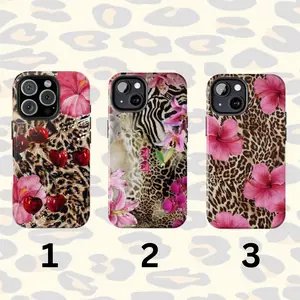 Wild Floral & Leopard Print Phone Case – Design, Phonecase For Iphone