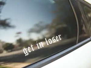 Get In Loser Decal Vinyl Decal for Car, Computer, funny Bumper Stickers, New Driver Gift, Cute Car Decal, JDM Sticker