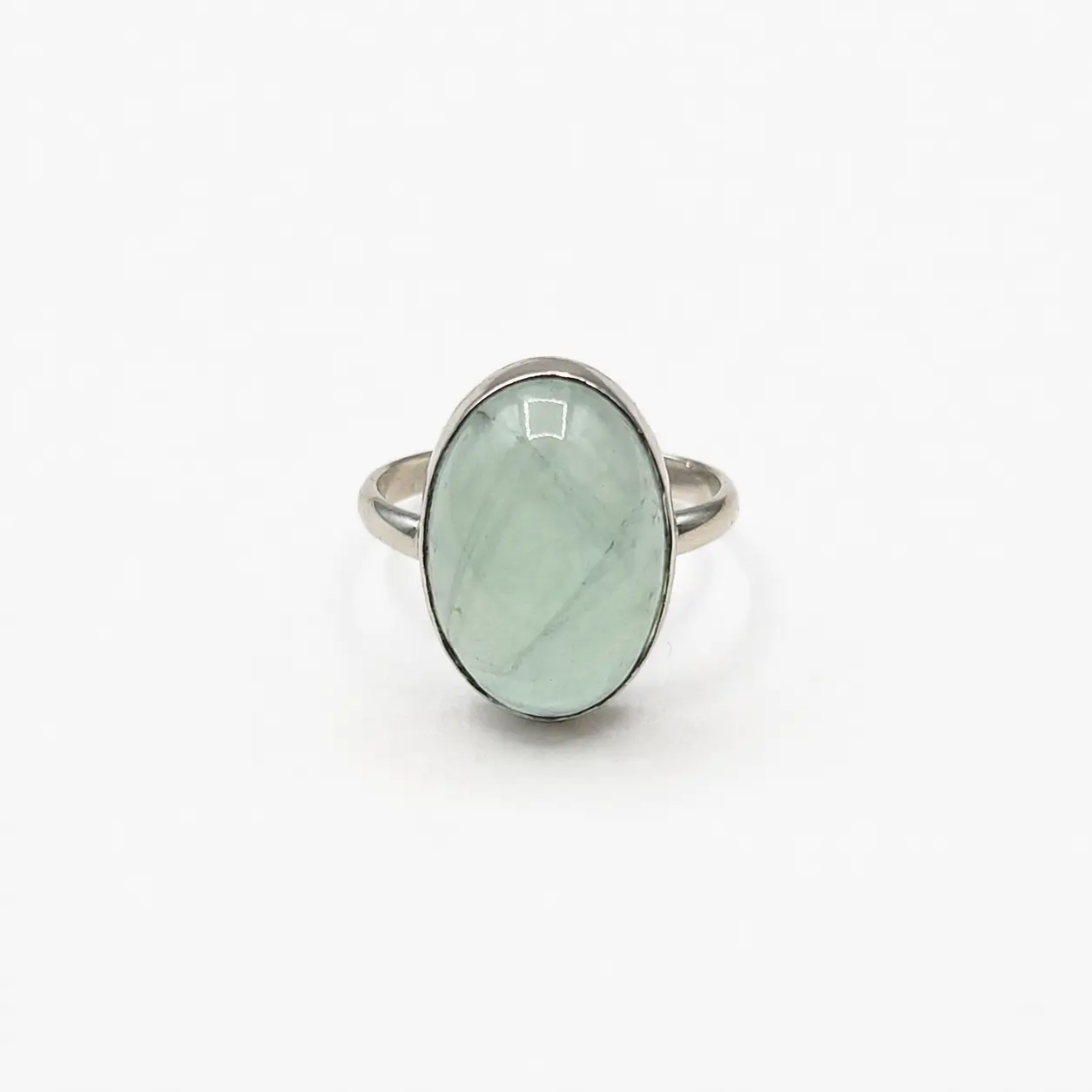Yaya's One-of-a-Kind Green Fluorite Sterling Silver Ring - Size 9.5 - ID 155