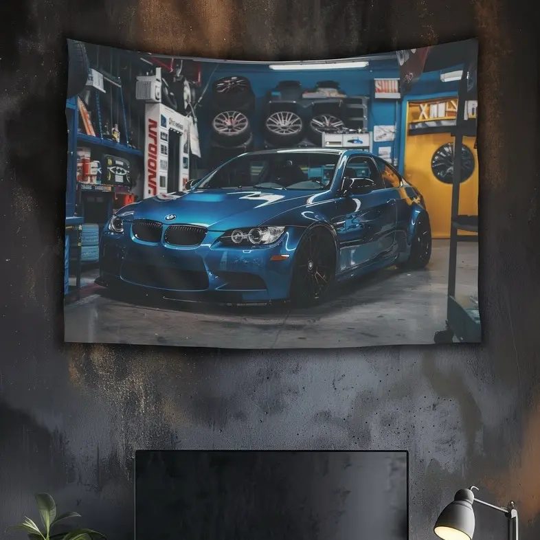 BMW M3 Car Wall Art Tapestry (Backdrop Decor Gift Decoration)