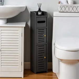 Simple Bathroom Shelf, Waterproof Mini Space-Saving Storage Cabinet, Toilet Side Cabinet, Paper Holder, Ideal for Narrow Spaces