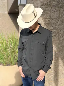 Men's Breathable Quick Dry Long Sleeve - GDL CLOTHING (BLACK)