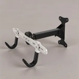 Highly Attractive Aluminum Alloy Wall Mounted Bike Rack, Adjustable Dual Hook Bicycle Holder for Indoor Use, Mountain & Road Bikes Storage Solution, Bicycle Stand Rack