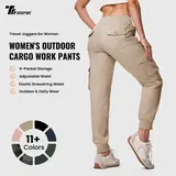 TBMPOY Women's Lightweight Tapered Cargo Joggers - Quick Dry Workout Pants with 6 Pockets for Athletes, Suitable for Hiking, Casual Travel - Women's Bottoms Clothes,sohochic