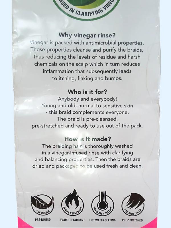 Mayde Beauty 3X PURE Touch Pre-Stretched Braid, Pre-Rinsed & Cleansed 52"