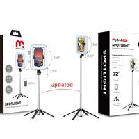 SpotLight Tripod Stand with 8" LED Light - Black