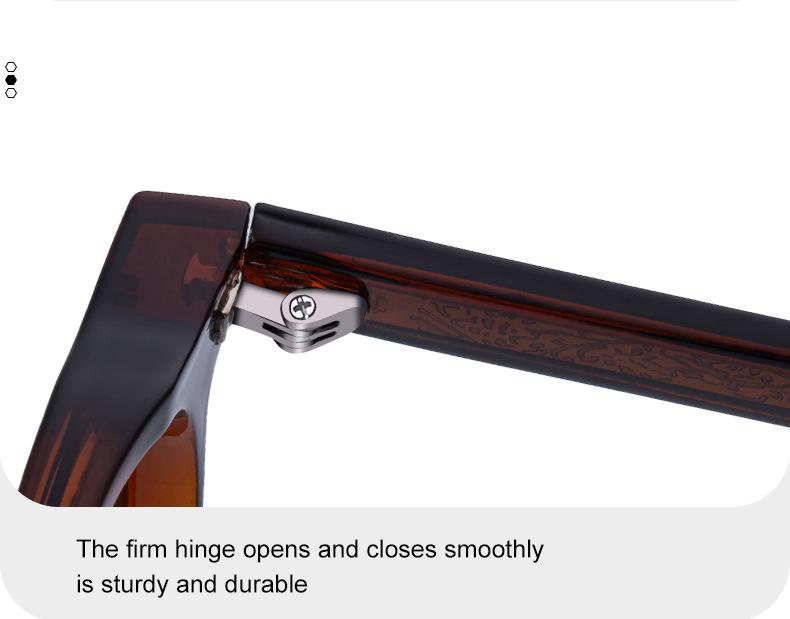 Small Square-Frame Sunglasses, Versatile Trendy Plastic-Frame Fashion Eyewear