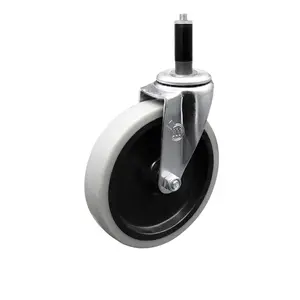 Service Caster SCC-EX05S510-TPRS-1 5 in. Swivel Thermoplastic Rubber Caster Wheel & 1 in. Expanding Adapter Stem Caster