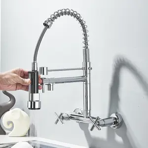 Black Kitchen Sink Faucet Fashion Special Kitchen Faucet  Swivel Side Sprayer  Wall-mounted Kitchen Faucet Mixer Tap