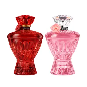 2-Pack Perfume Set Ruby & Pink Gemstone 75ml Each Oriental Floral Fresh Fruit Crystal Bottles Perfect for Gifting TikTokBeauty
