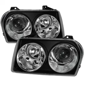 2005-2010 Chrysler 300 Base/LX/Touring Projector Headlights (Matte Black Housing/Clear Lens)