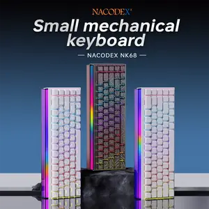 AJAZZ NK68 Small Mechanical Keyboard 68-key layout Mixed Light Red axis All-key hot-swappableHull structure Wired Version