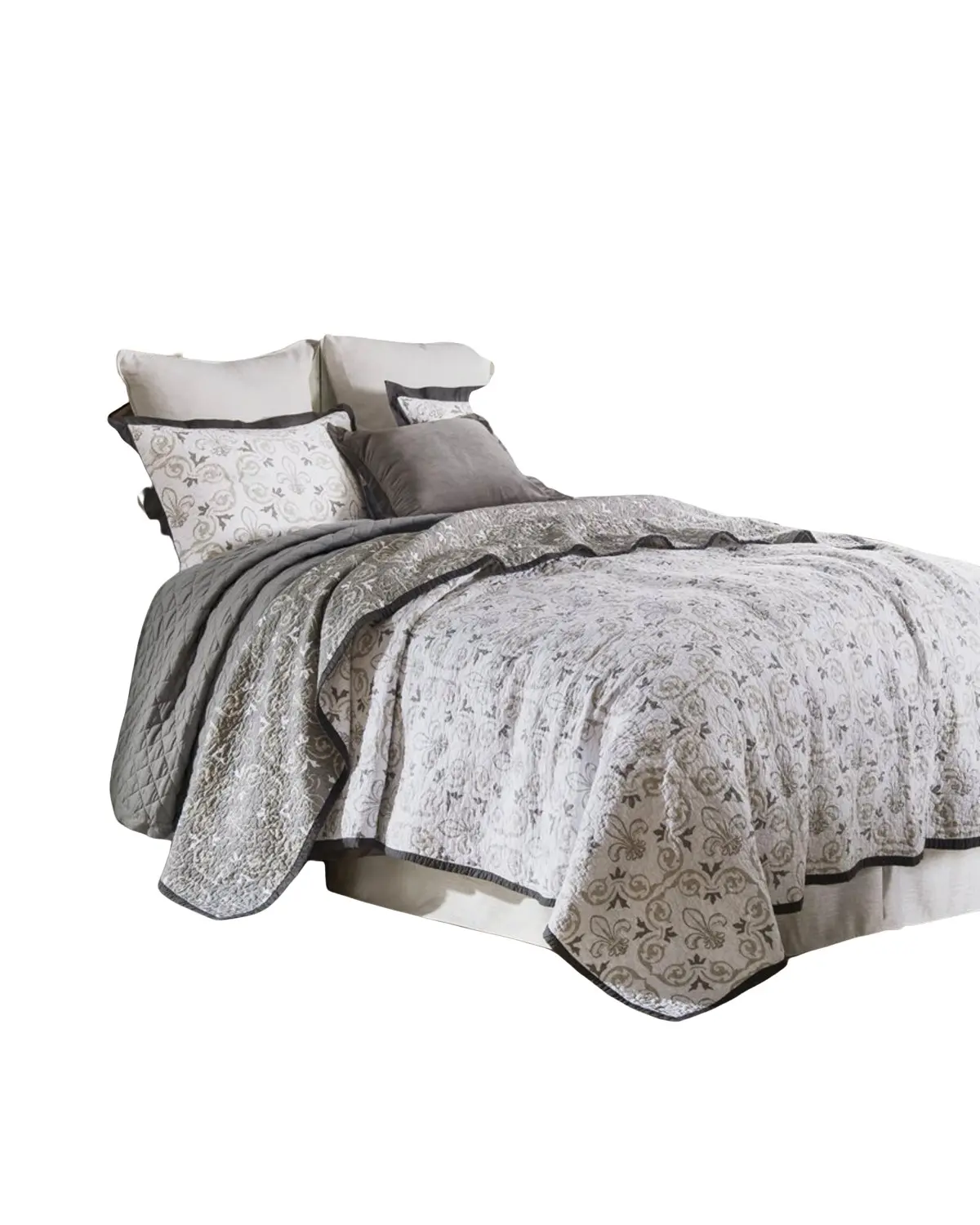 Hiend Accents Unisex 2-Piece Twin Fleur De Lis Bedding Set - Qn2012-Tw-Oc
