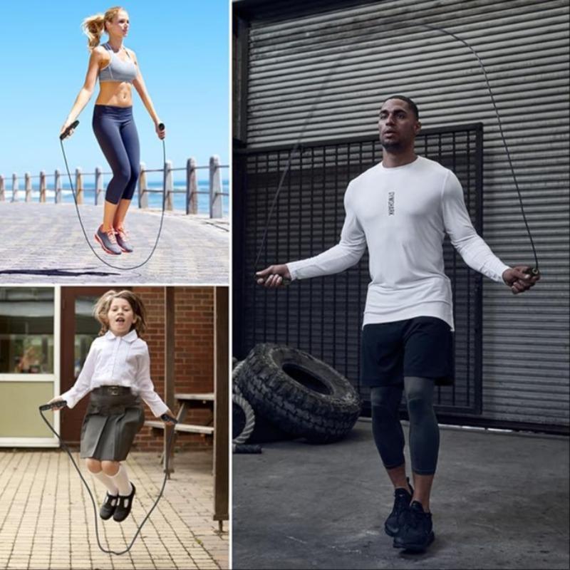 Adjustable Durable Skipping Rope Ball Bearing Lightweight for Adults Kids Home Office Fitness