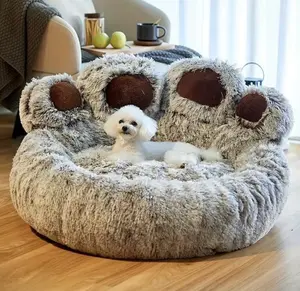 Luxury paw Shape Calming Dog & Cat Bed