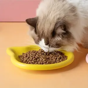 Pet Bowl for Cats, Canned Snack Dry Meal Plate, Short Leg Cat Dish, Advanced Pet Plate, Anti- Chin, Home Use, Multi-Purpose Pet Dish, Dry Food