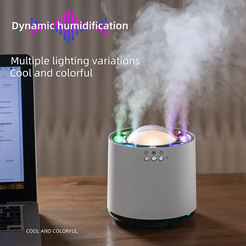 Voice Control Colorful Led Lamp Humidifier 800ml USB Cool Mist Ultrasonic Smart Home H20 H2o Dynamic Air Humidifier