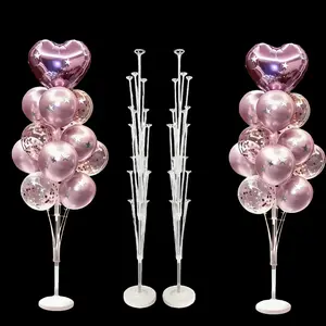 2 Pack Balloon Stand Kit with Lights for Floor, Balloon Tower with Stand, Balloon Pole for Wedding, Baby Shower, Birthday Party or Bachelorette Party Decoration