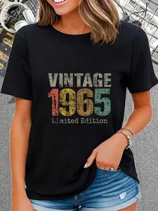 100% Cotton Casual Tshirt Vintage 1965 Limited Edition 60th Birthday Gifts 60 Year Old T-Shirt