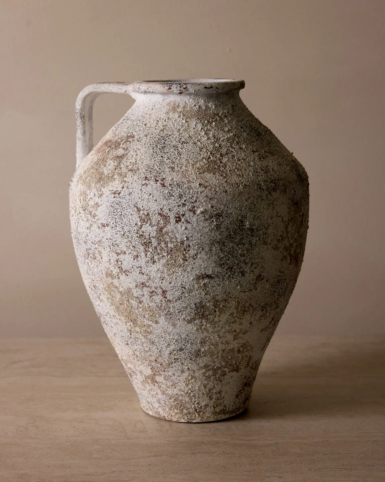 Siena Handmade Concrete Vase - Cream Minimalist 10" x 14"