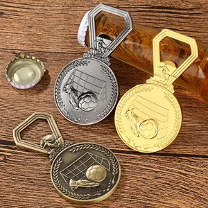 Football Medal Bottle Opener, Beer Bottle Opener, Portable Bottle Opener, Ideal for Beer Lovers, Football Fans, Sports Enthusiasts