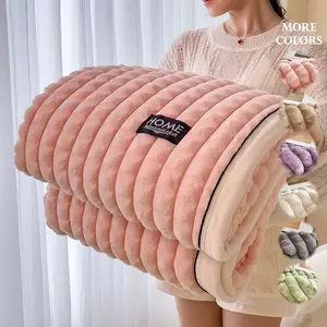 Comfort Ultra-Soft Thick Solid Color Microfiber Fleece Soft Throw Blanket – Classic Checkered Design for Warmth, Comfort  Long-Lasting Durability, Perfect for Bedroom  Living Room、Travel, Gifts, Available in 4 Sizes