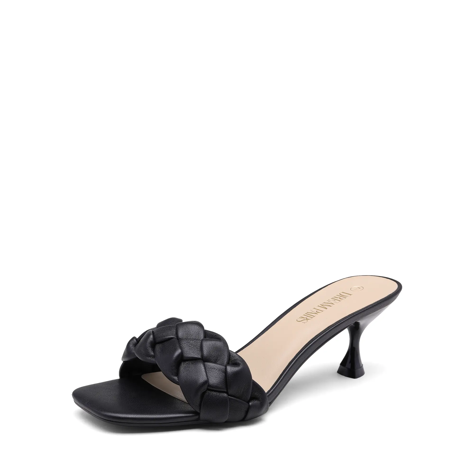 Dream Pairs Women's Shoes, Classy Open-Toe Kitten-Heel Sandals with Rhinestone Braided Strap, Padded Insole for Dress & Party, Women's Sandals, Toe Shoes, Kitten Heels, Classy Heels,shoes for back to school,back to school shoes