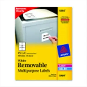 Avery 1054704 Paper Rectangle Removable Self-Adhesive Id Label For Laser And Inkjet Printers, 3.3 x 4 In. - White, Pack 150