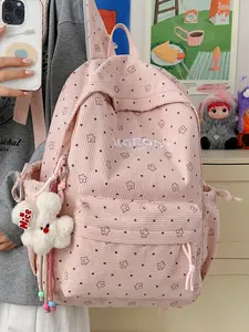 College Style Cute Student Backpack, Small Fresh High School College Bag, Large Capacity Lightweight Backpack for Women