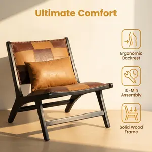 Modern Boho Accent Chair – Mid-Century Lounge Style, Cozy Side Chair for Living Room & Indoor Spaces