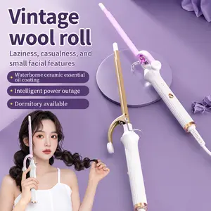 9mm curling iron for wool-like tight curls, mini hair curler, dorm-friendly hair styling tool