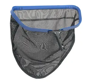 212 MAIN Square 18x18 in. Aluminum Alloy Frame Ultra-Lite Abrasion-Proof Leaf Rake Mesh Net, Black Lightweight Pool Cleaning Tool