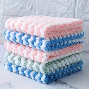 5 Pack Ultra-Soft Microfiber Dish Cloths - Super Absorbent and Machine Washable Towels - Multipurpose for Kitchen, Bathroom, Car, and Window Cleaning Supplies