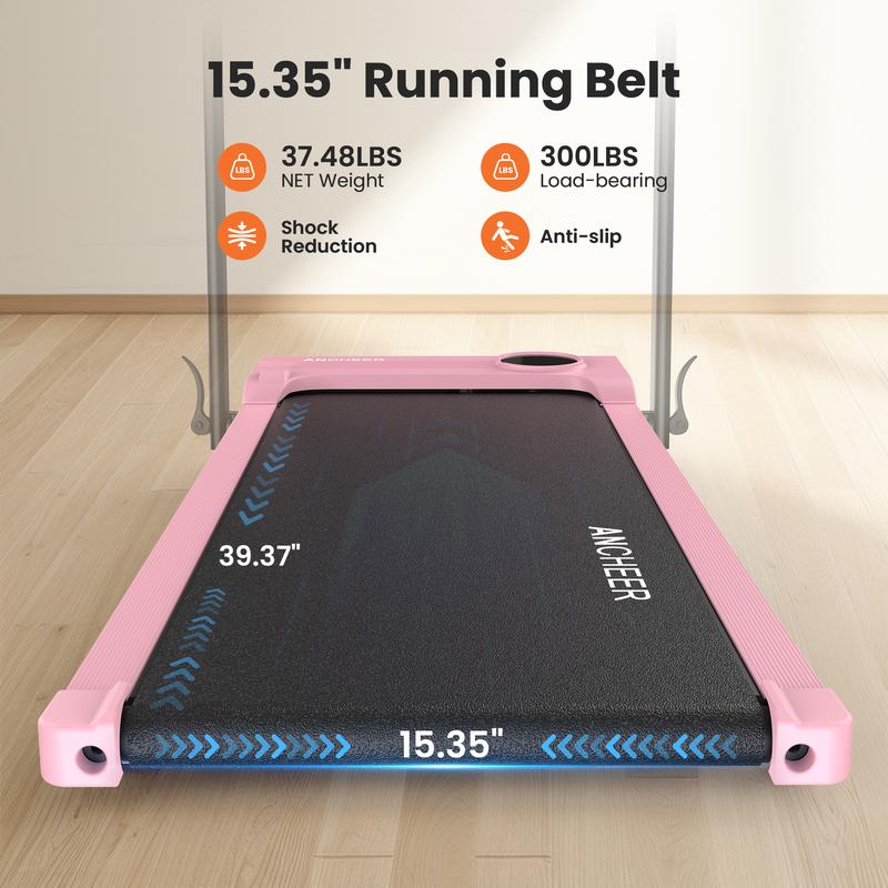 Ancheer armrest 2-in-1 treadmill, with LED display and remote control, for home office walking, 5 color options Workout Machine