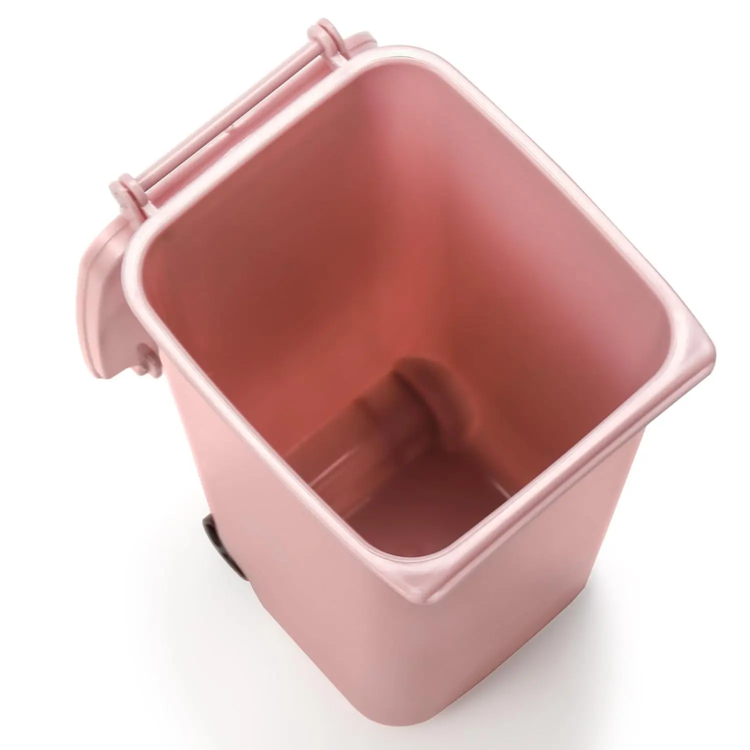 12 Pack Mini Desk Trash Can, 22 OZ Tiny Curbside Garbage Bin with Lid, Small Plastic Desktop Wastebasket, Unique Office Pen Holder Pencil Cup, Counter Waste Basket for Home Kitchen Tabletop