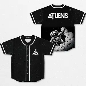 ATLiens Space Cathedral Tour Edition Rave Baseball Jersey, Festival Outfit Trippy Graphic Baseball Jersey Button Up Streetwear Oversized, 420 Lover Graphic Shirt, Gift For Fan Bass Heads/EDM Electronics Music