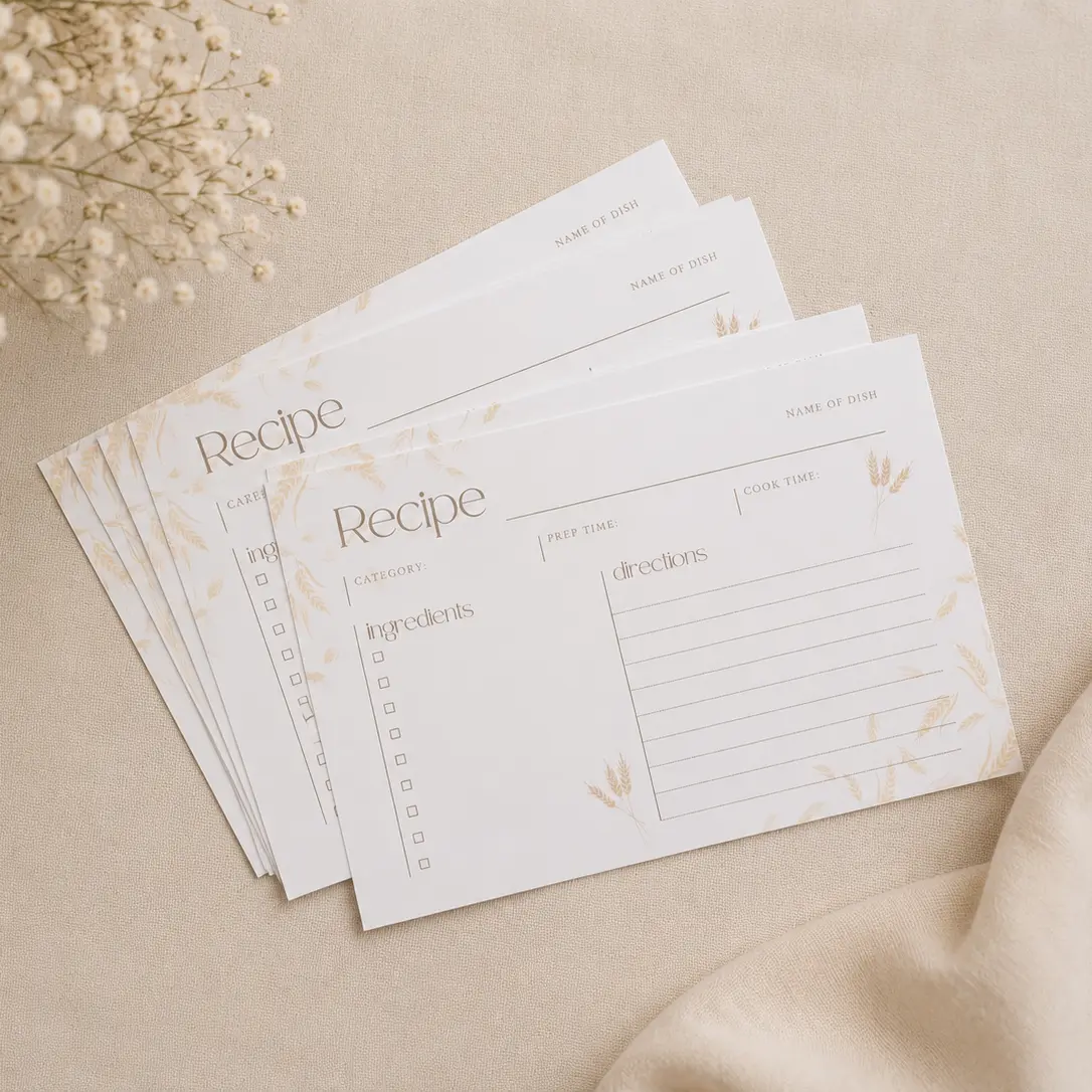 recipe cards