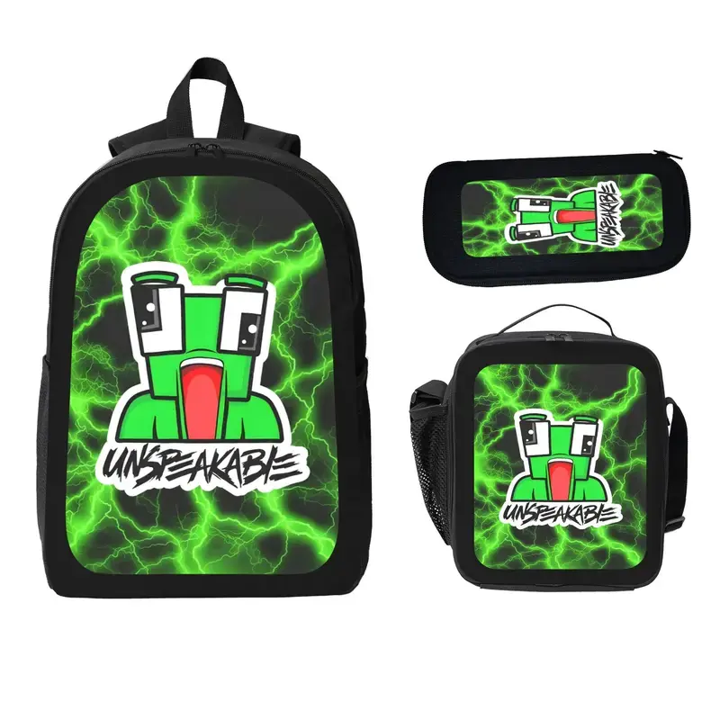 Unspeakable Backpack With Lunch Box Pencil Case 3 In 1 For  Lightweight Large Capacity 600D Oxford Cloth Adjustable Straps Comfortable Mesh Back Cushioning backpack goals
