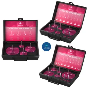 4/7/8 Piece Pipe Reamer Set Pipe cutting drill bits,Plumbing and Pipe Repair Drill Carbide Insert tool kit set Hex Key Efficiency Hardware Aluminum