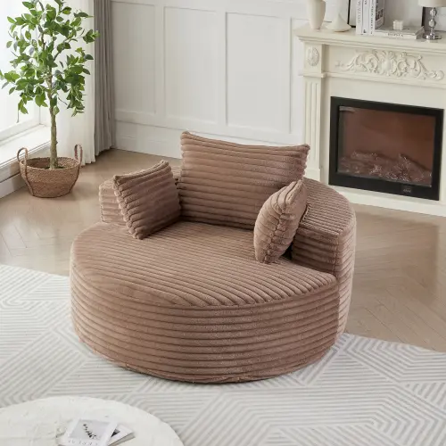 Brown + Corduroy + 1 Seat + Foam