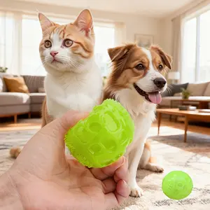 Interactive Durable Puppy Toy Ball, Sound Emitting Rubber Dog Ball, Outdoor Play, Suitable for All Breeds, Strong Chewers Design