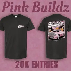 Pink Buildz GMC Shirt - Black T-Shirt with Pink Truck Graphic