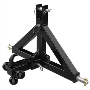 [TOP RATED - FLASH SALE] Garvee 3 Point Trailer Hitch 2" Receiver with Towing Ball & Hook Heavy Duty Cat.1 Steel Quick Hitch Attachment for Kubota Subcompact Tractor Farm Use