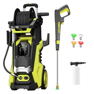 Electric Pressure Washer, 4500 PSI 3.2 GPM Power Washer with 4 Interchangeable Nozzles and with Adj-15-Level Touch Screen Effortlessly Car Water Washer for car, home, driveway, yard, outdoor, gutter, pool, brick Cleaning