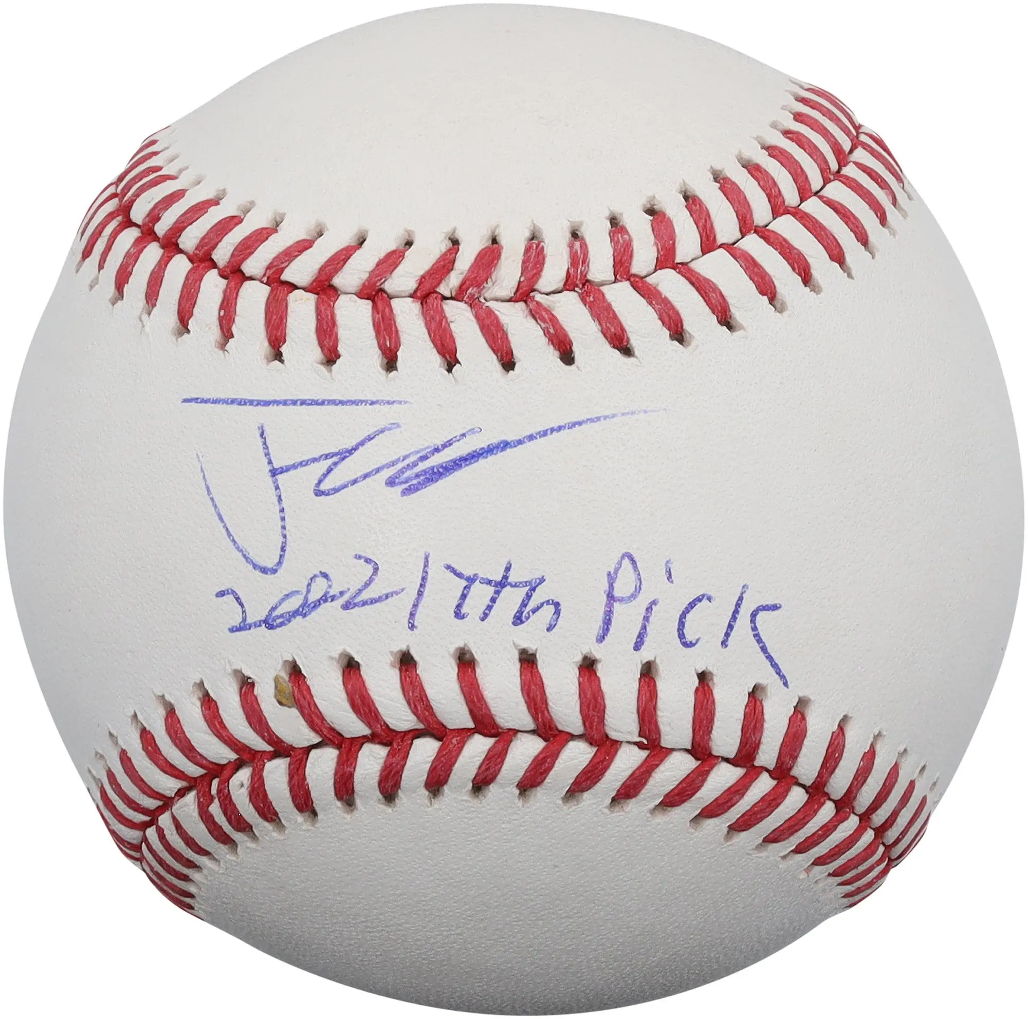 Justin Crawford Philadelphia Phillies Autographed Baseball with "2022 17th Pick" Inscription - Fanatics Authentic Certified
