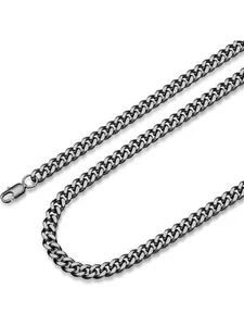 Cuban Link Chain for Men Women 316L Stainless Steel Chain Necklace 3.5mm Non Tarnish Necklaces Black Silver Gold Tone Chains 16/18/20/22/24/26/28/30 Inch